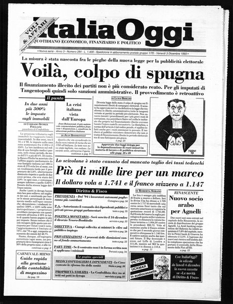 Italia oggi : quotidiano di economia finanza e politica